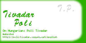 tivadar poli business card